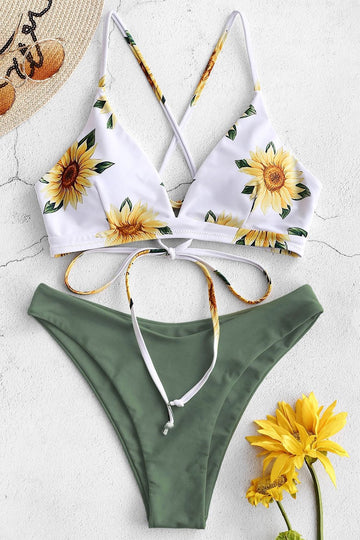 Blomsterprintet sommer bikini